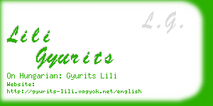 lili gyurits business card